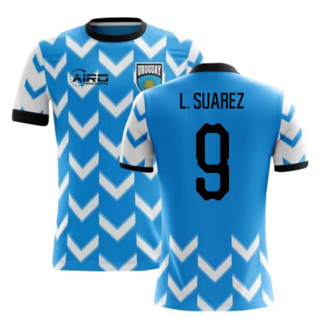 Quality 2025-2026 Uruguay Home Concept Football Shirt (L. Suarez 9)