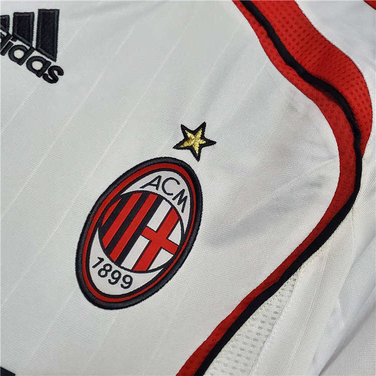 06-07 AC Milan White Retro Football Shirt Soccer Jersey - Official