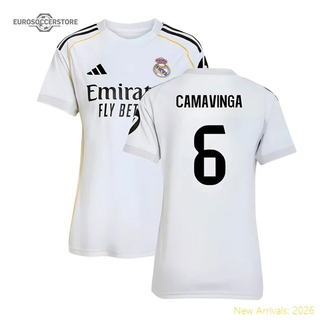 2025-2026 Real Madrid Main Jersey (womens) (camavinga 6)