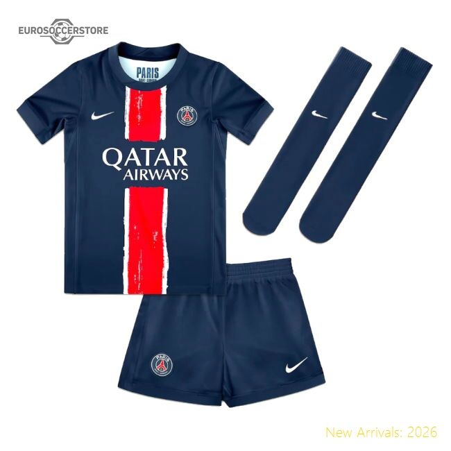 Performance 2024-2025 Psg Paris Saint Germain Home Mini Kit (Mbappe 7)