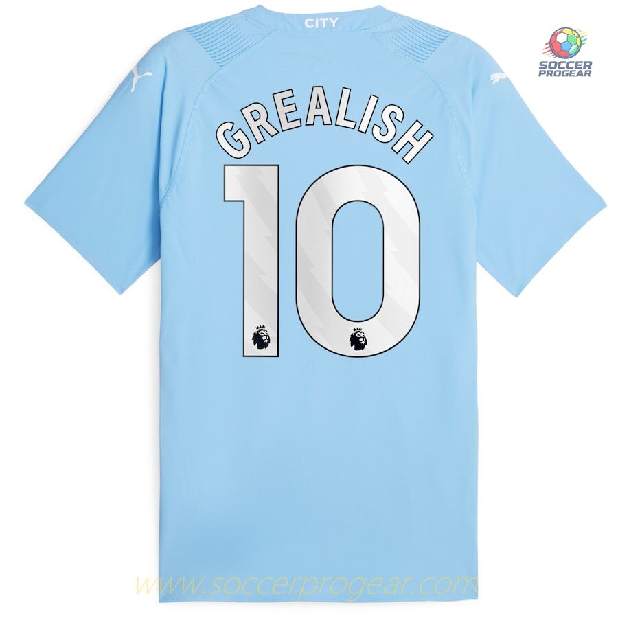 Manchester City Home Child Kit Shirt 2023 2024 Grealish