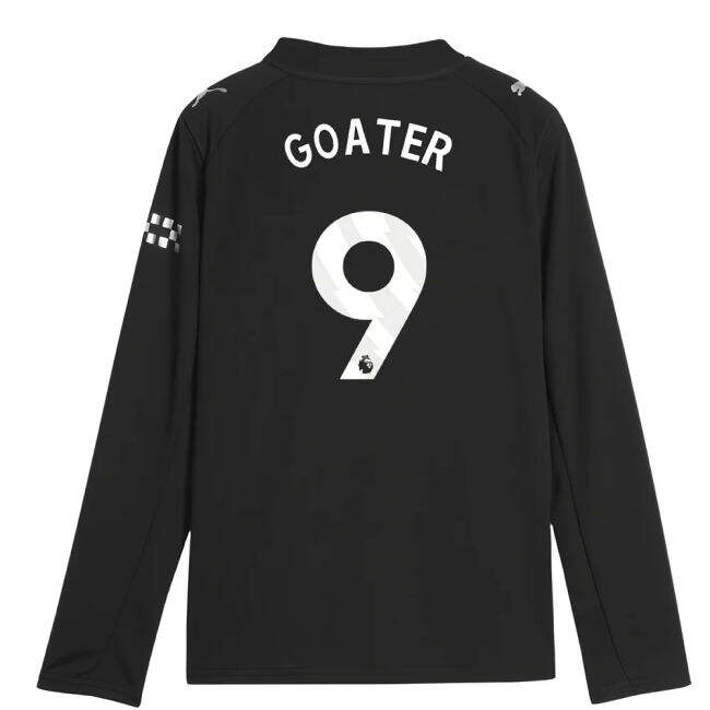 Licensed Football Man City Long Sleeve Away Shirt Kids Goater #9 A...