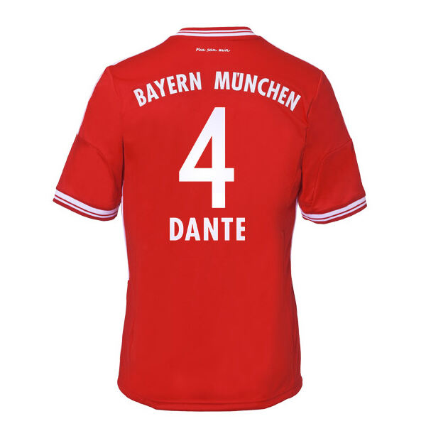 13-14 Bayern Munich 4 Dante Home Shirt - Official Replica 887
