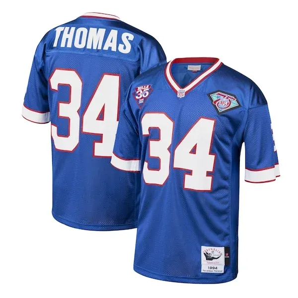 None Thurman Thomas  Jersey - Royal | NFL Player Jersey | NFL Football