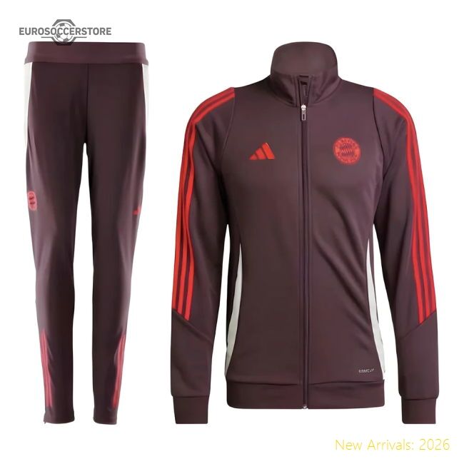 2024-2025 Bayern Munich Tracksuit (shadow Maroon) - Fan Design