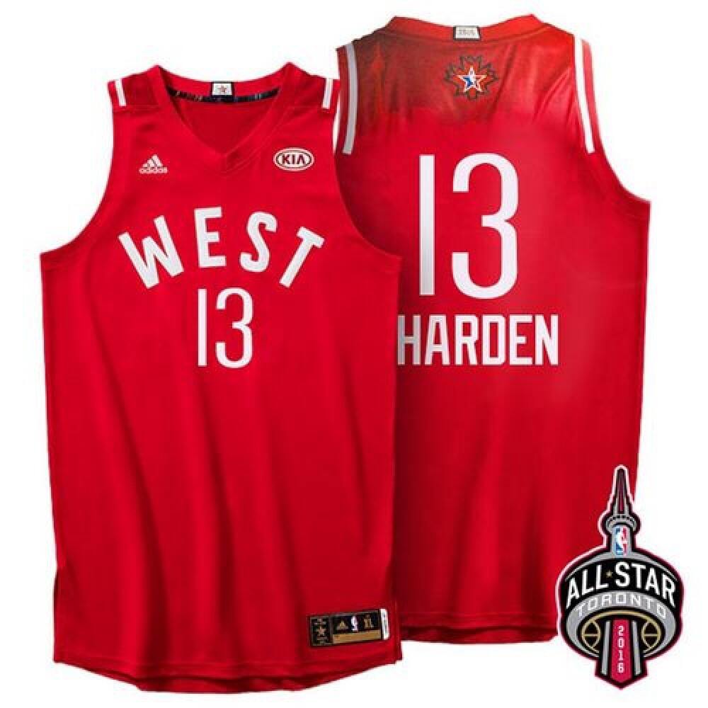 Pro Grade Jersey James Harden13 - Red - Basketball Fan Gear