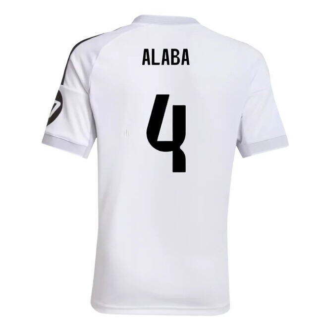 Camiseta Real Madrid Niños Local 2025-2026 - Alta Calidad - Alaba 4