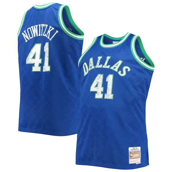 Elite Dirk Nowitzki DAL Basketball Jersey - Blue - Licensed Product