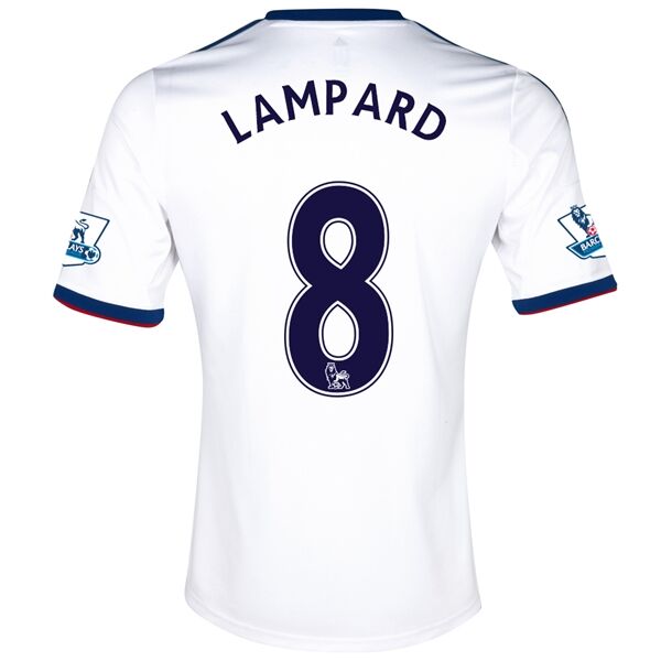 13-14 Chelsea 8 LAMPARD White Away Soccer Jersey Shirt - Official