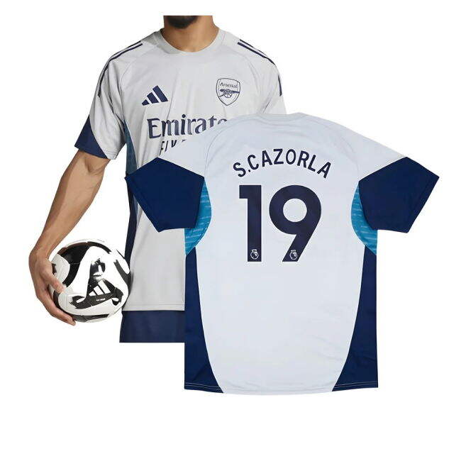 Fervent Arsenal Arsenal Training Shirt Grey Two S Cazorla #19 Dura...