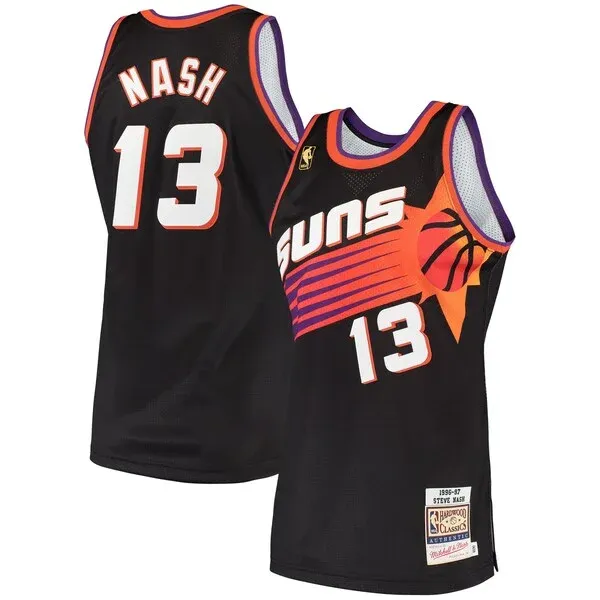 Steve Nash PHX Authentic Jersey - high-quality team-jersey - Black
