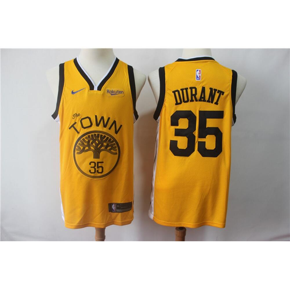Golden State Warriors Kevin Durant35 Jersey - Yellow - Basketball Fan Gear