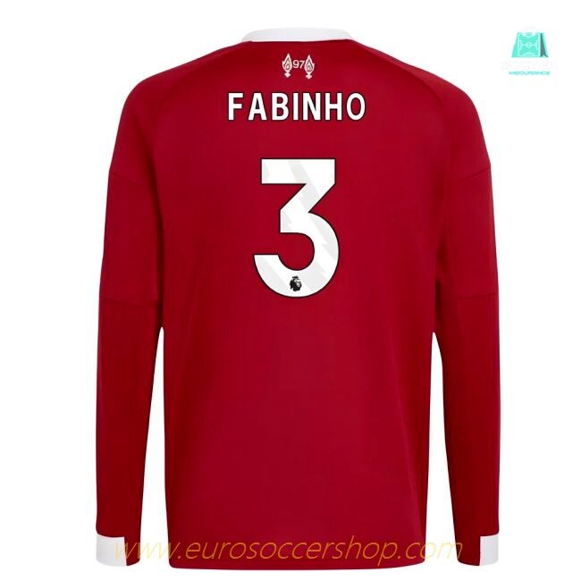 2025-2026 Liverpool Long Sleeve Home Shirt (Kids) (Fabinho 3)