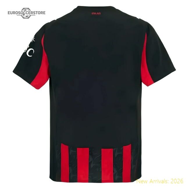 Official Home Ac Milan Jersey 2025-2026 Comfortable Moisture-wicking