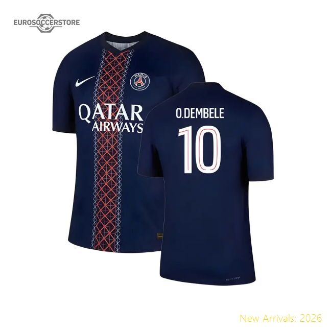 Premium 2025-2026 Psg Home Dri-Fit Adv Authentic Shirt (O.Dembele 10)