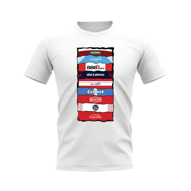 Official Middlesbrough Sponsor History T-shirt (White) Football Jersey