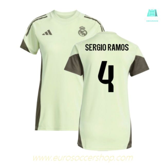2025-2026 Real Madrid Training Jersey (Almost Lime) - Womens (Sergio Ramos 4)