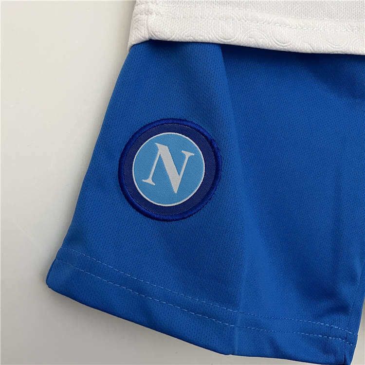 Kids 2324 Napoli Away White Football Kit ShirtShorts - Official