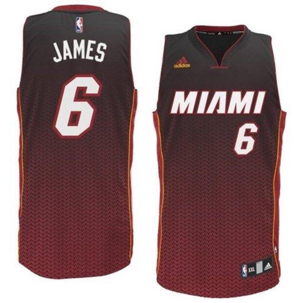 Cost-Effective Men's Miami Heat #6 LeBron Black Basketball Jersey