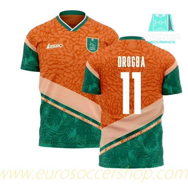 2025-2026 Season Ivory Coast Premium Away Kit Libero Collection (DROGBA 11)
