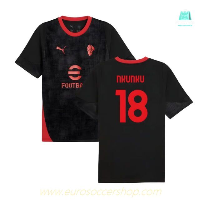 2025-2026 AC Milan Training Jersey (Black) (Nkunku 18)