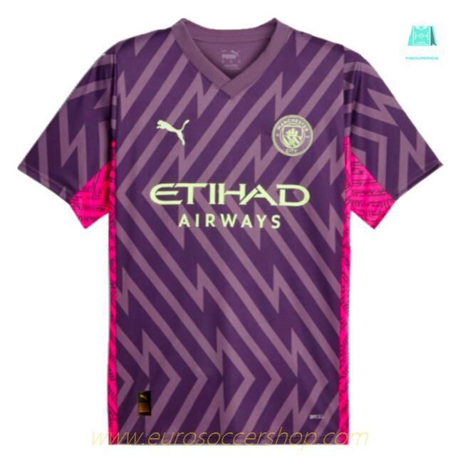 2023-2024 Man City Goalkeeper Shirt (Purple Charcoal) (Your Name)