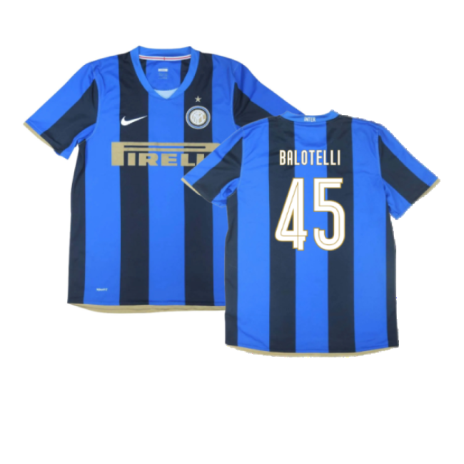 Premium Quality Official Inter Home Shirt Excellent S Balotelli #4...