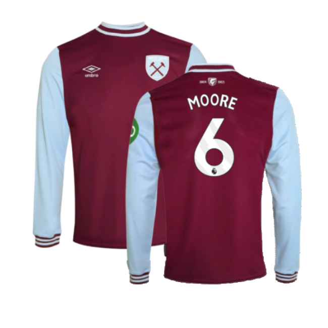 2024-20 West Ham Home Football Shirt Moore Name Number L M S Kids