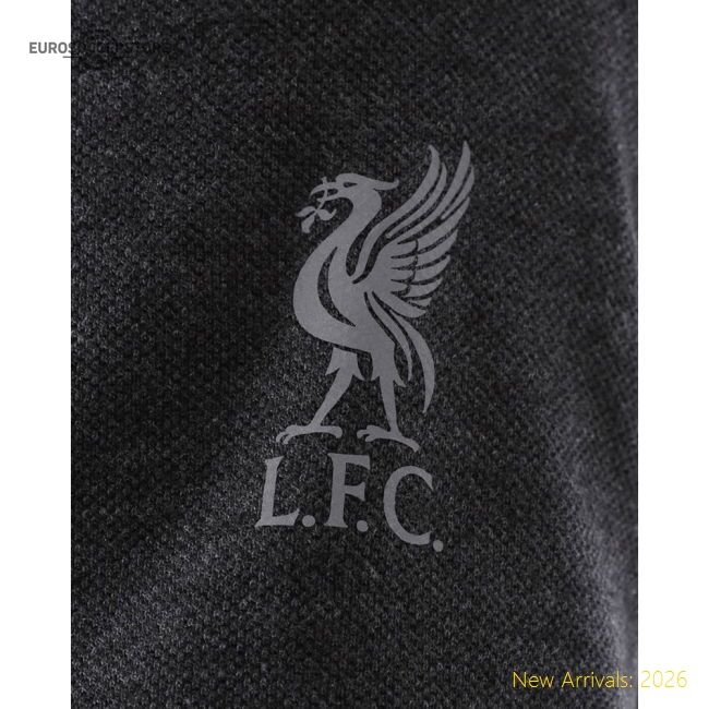 Official Liverpool Fc Neon Panel Polo Mens Charcoal Small - Premium