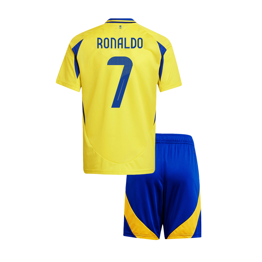 Kid's RONALDO #7 Al Nassr Home Soccer Jersey Kit(Jersey+Shorts) 2024/2