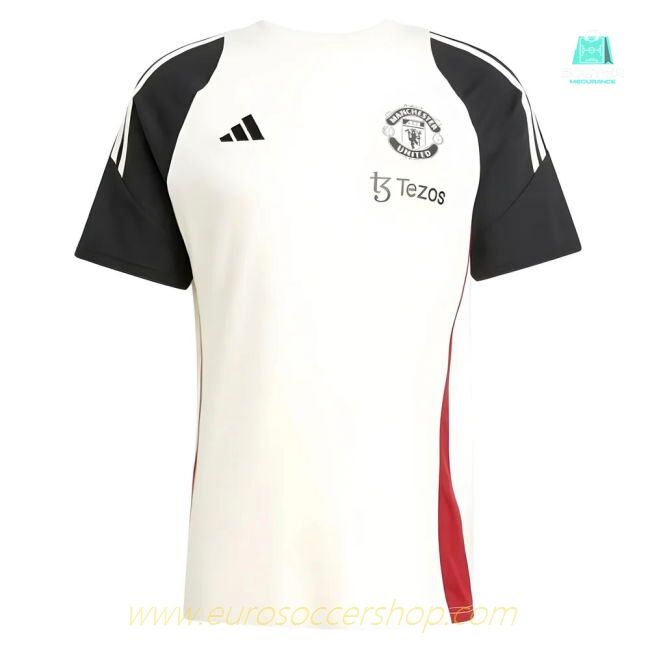 2024-2025 Man Utd Training Tee (Off White)