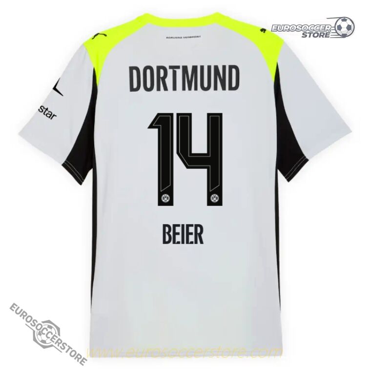 Beier's No.14 Away Jersey for Borussia Dortmund in the 25-26 Season