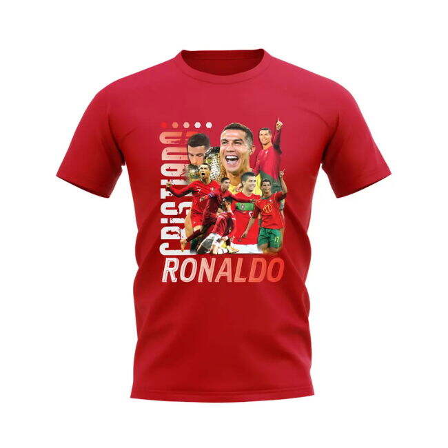 Cristiano Ronaldo Bootleg T-Shirt (Red) Oranje Netherlands