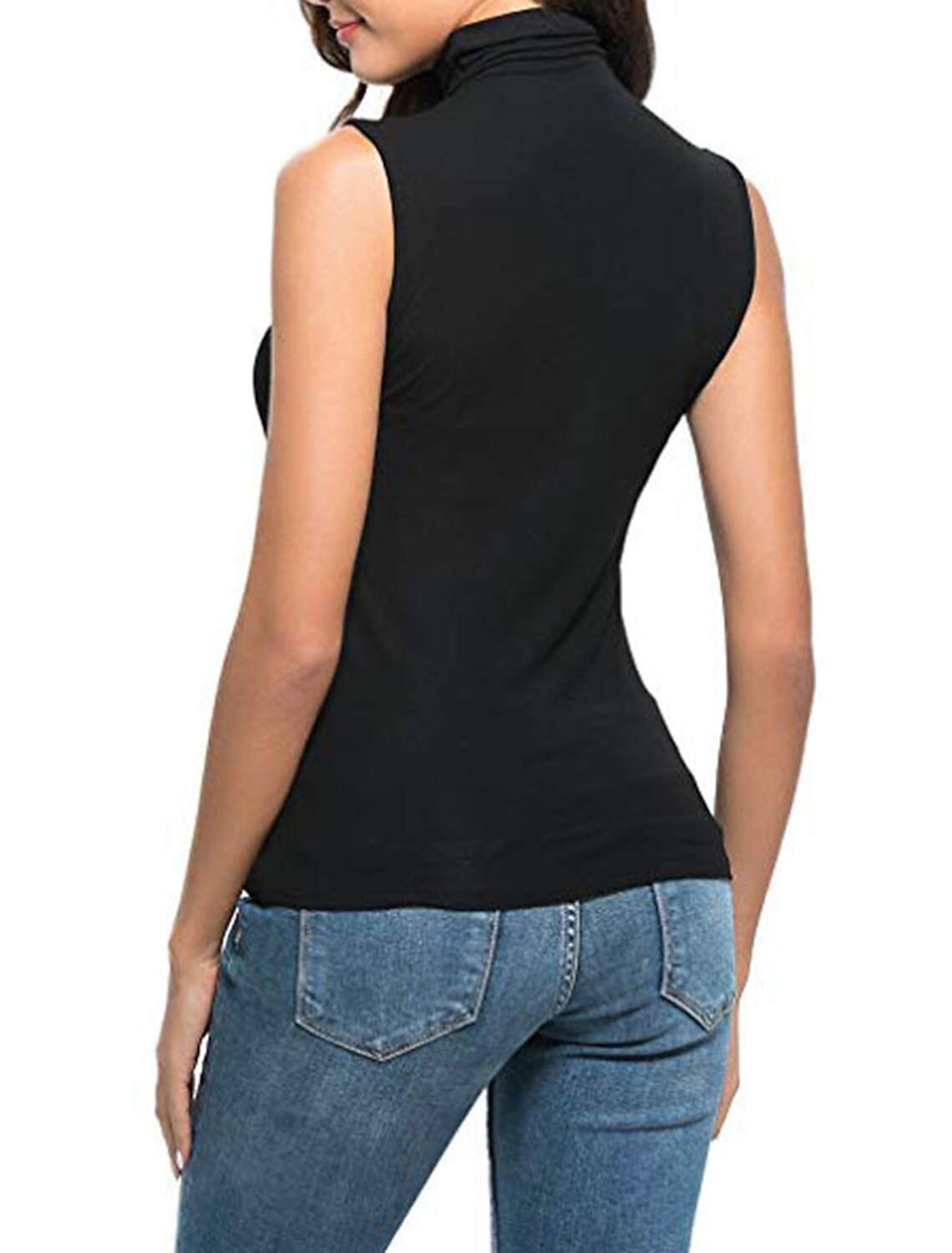 Women's Tank Top Casual Fashion Sleeveless High Neck Spring & Summer