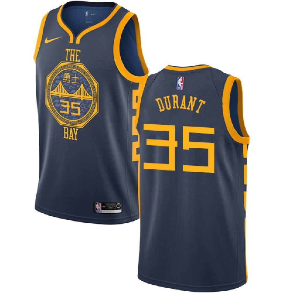 Durable Kevin Durant35 Golden State Warriors Jersey Navy - City...
