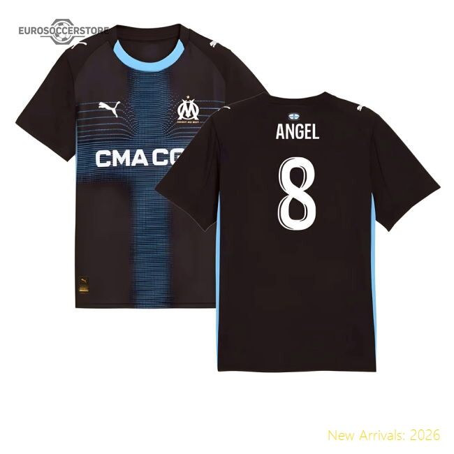 Fan-Favorite 2025-2026 Marseille Away Shirt (Kids) (Angel 8)