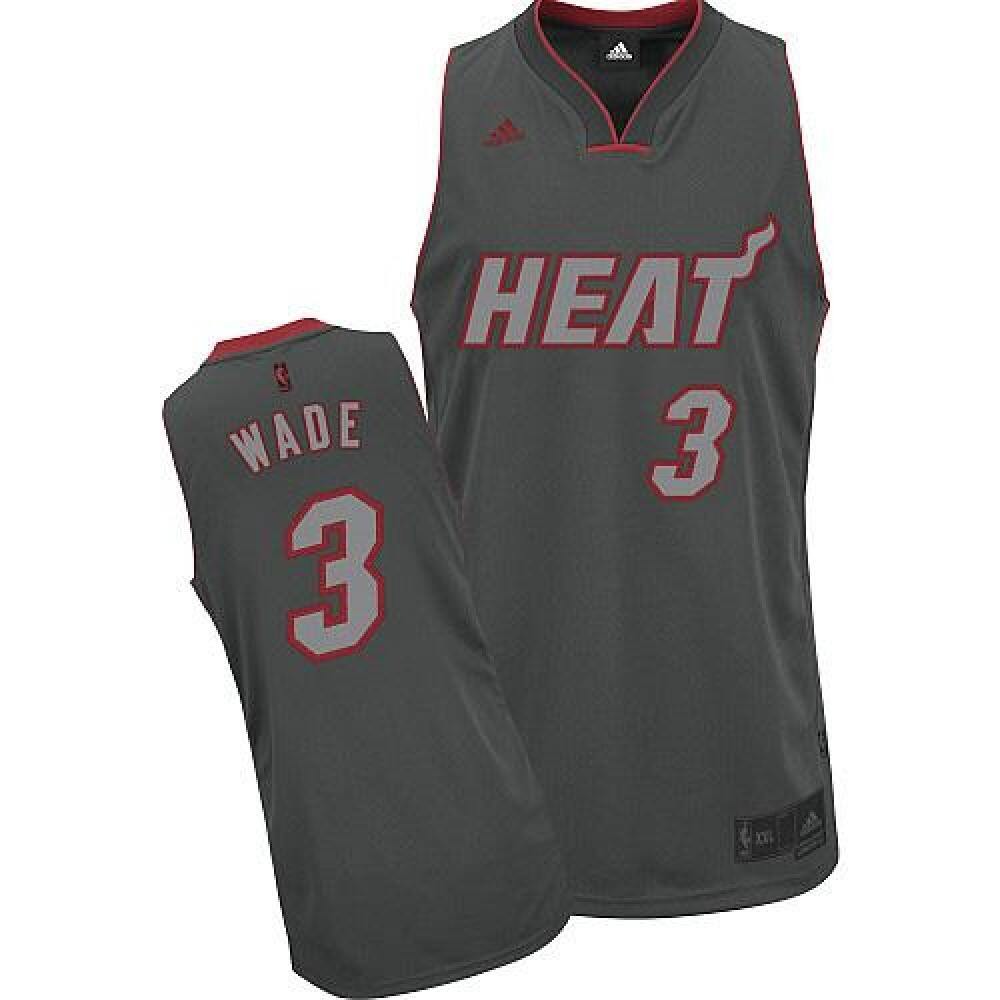 Professional Grade Men's Heat #3 Dwyane Gray Basketball Jersey