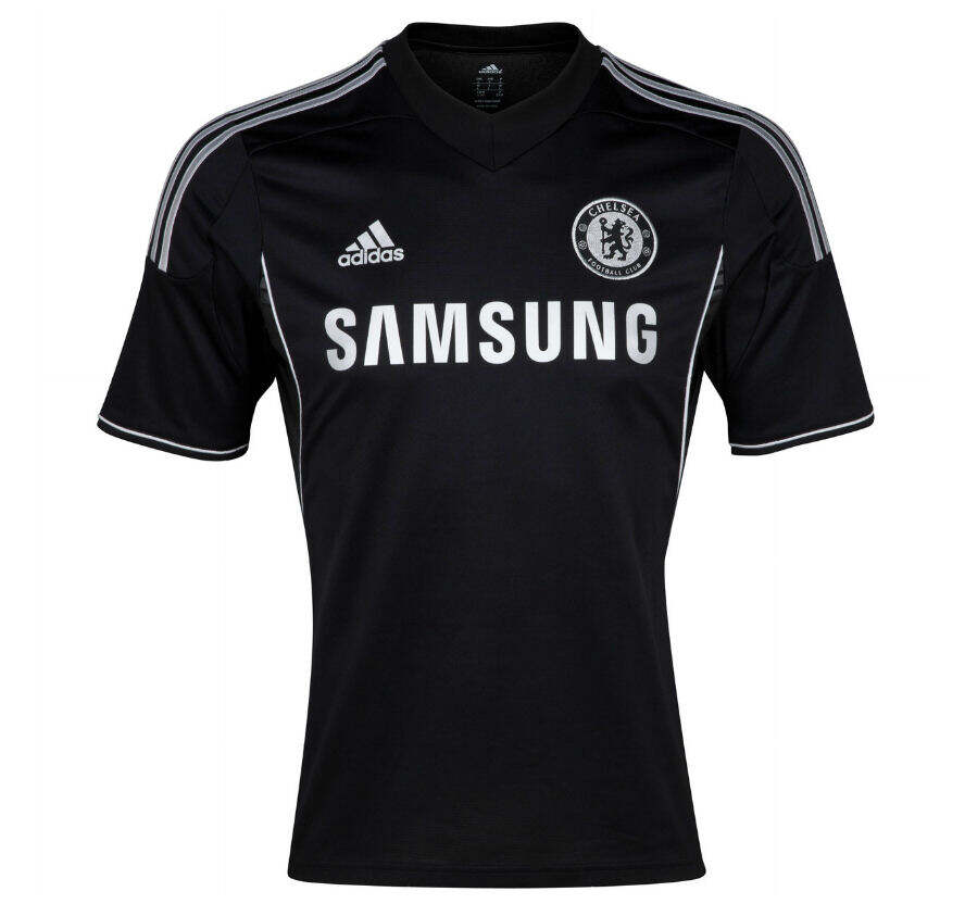 Breathable 13-14 Chelsea 9 TORRES Black Away Soccer Jersey Shirt