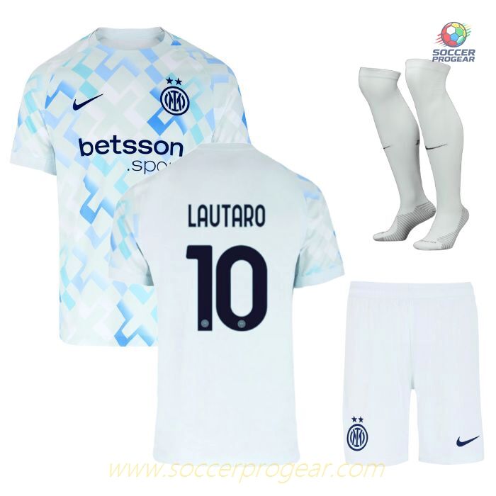 Inter Milan Away Kids Edition Jersey Set Team Jersey 2025/26 Collection Lautaro