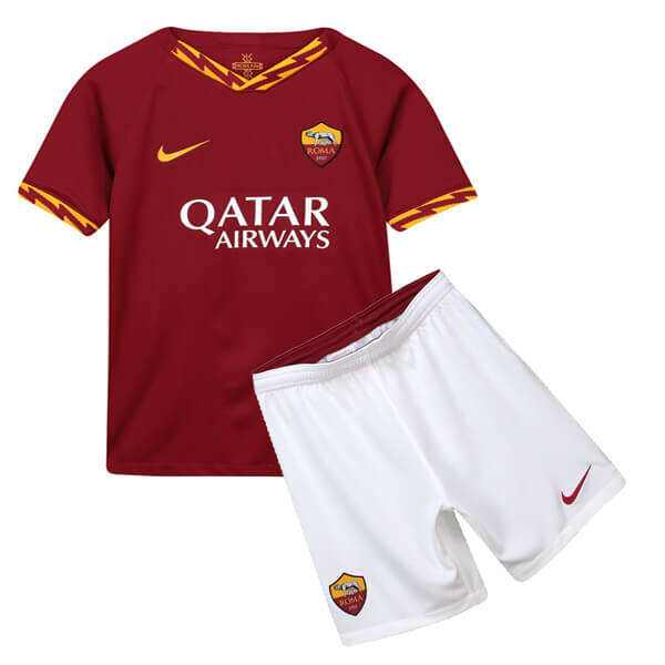 Kids AS Roma Home 2019-20 Soccer KitShirtShorts - Official Replica