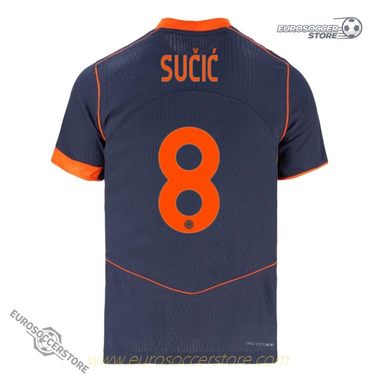 Inter Milan 25-26 Third SUČIĆ 8 Jersey (Player Version)