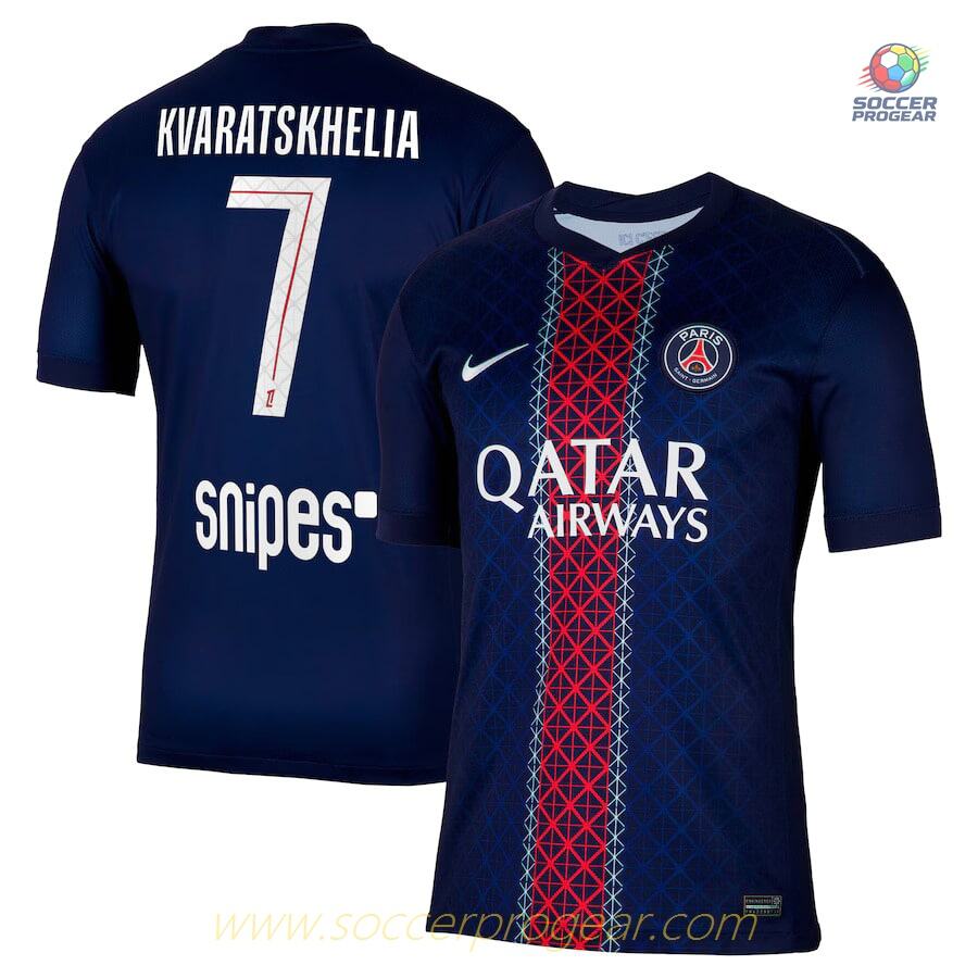 PSG Home Soccer Football Shirt 2025/26 Collection Kvaratskhelia
