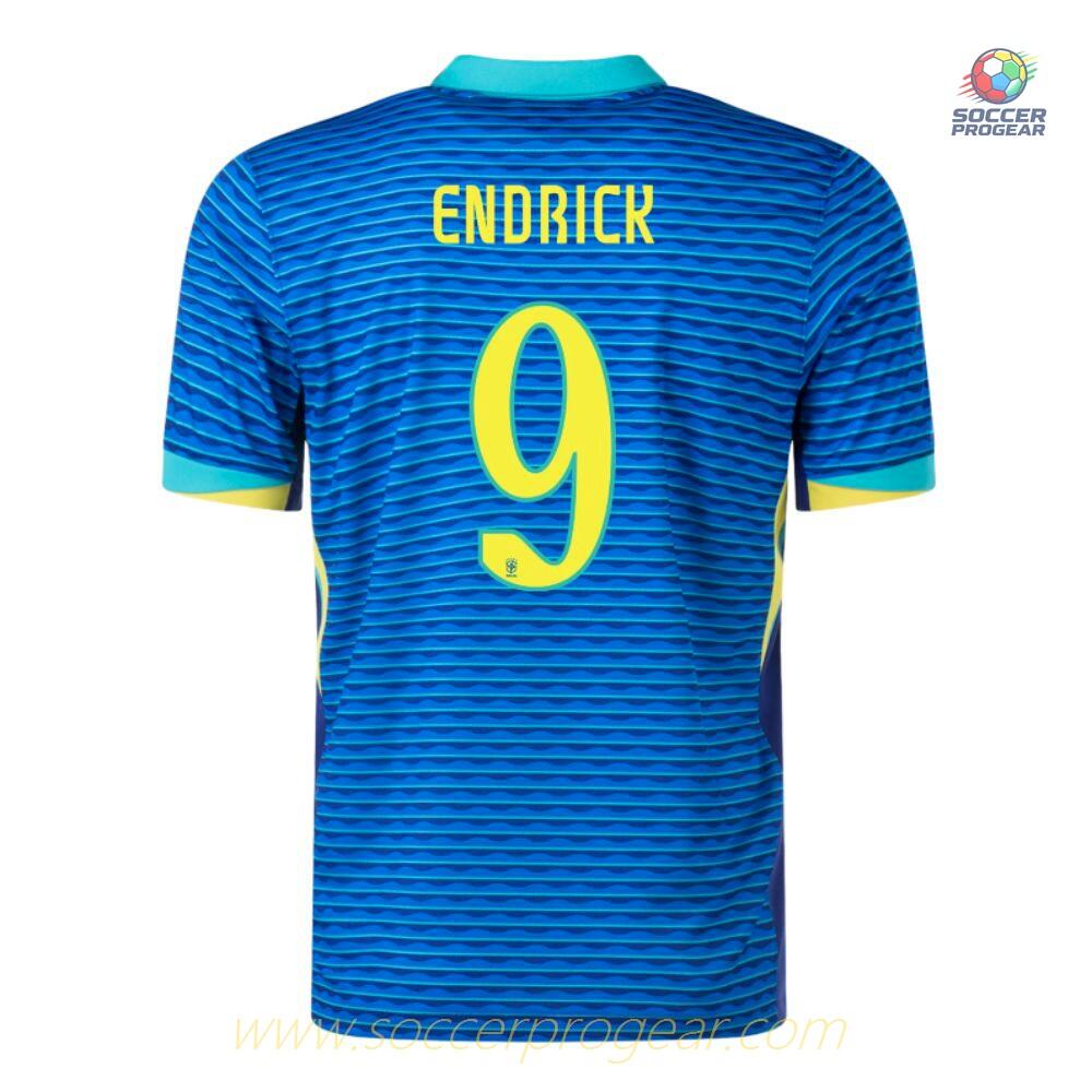Brazil Away Child Football Kit Team Jersey 2024-2025 Edition Season Endrick