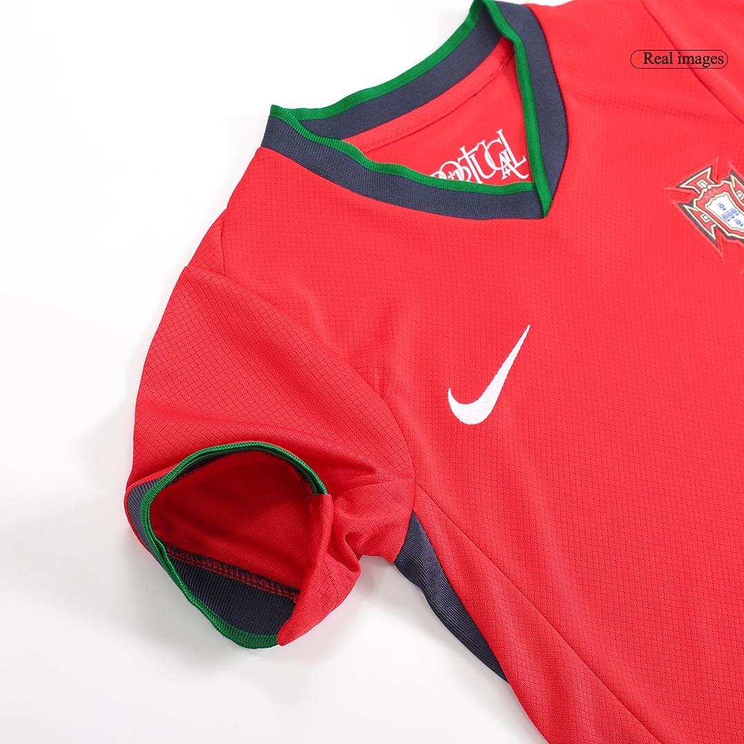 Kid's Portugal Home Jerseys Kit(Jersey+Shorts) Euro 2024 Authentic Kit