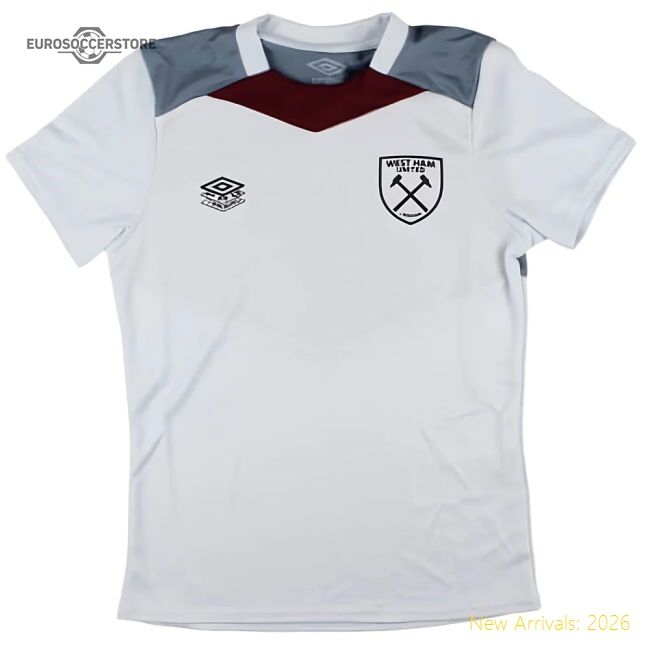 Authentic 2024-2025 West Ham Training Jersey (arctic Ice) - Kids