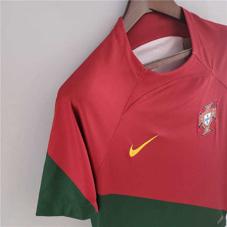 Portugal 2022 World Cup Home Red Soccer Jersey Football Shirt - World