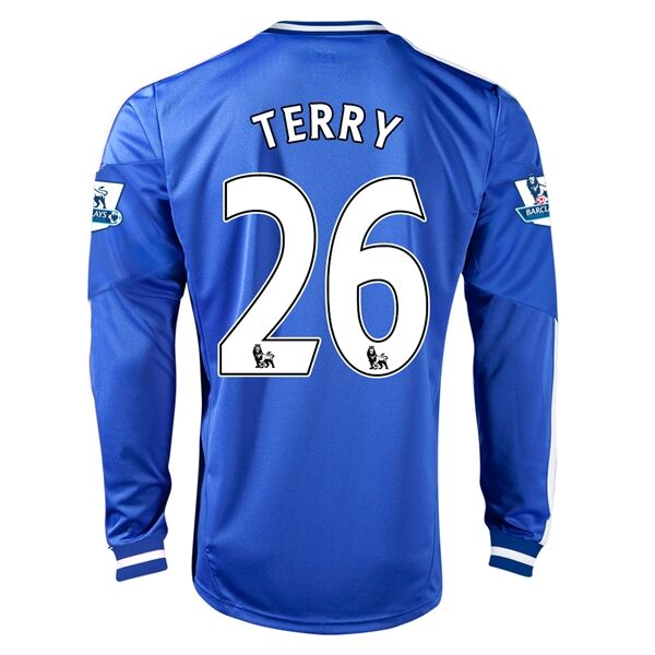 13-14 Chelsea 26 TERRY Home Long Sleeve Jersey Shirt - Official