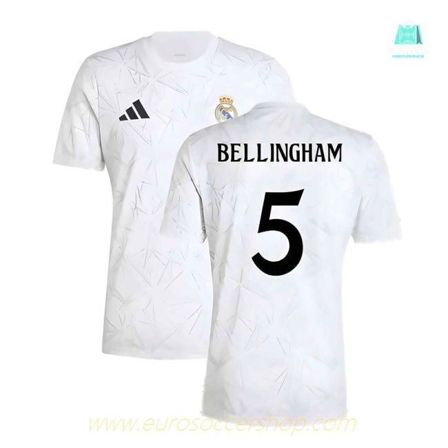 2024-2025 Real Madrid Pre-Match Shirt (White) (Bellingham 5)