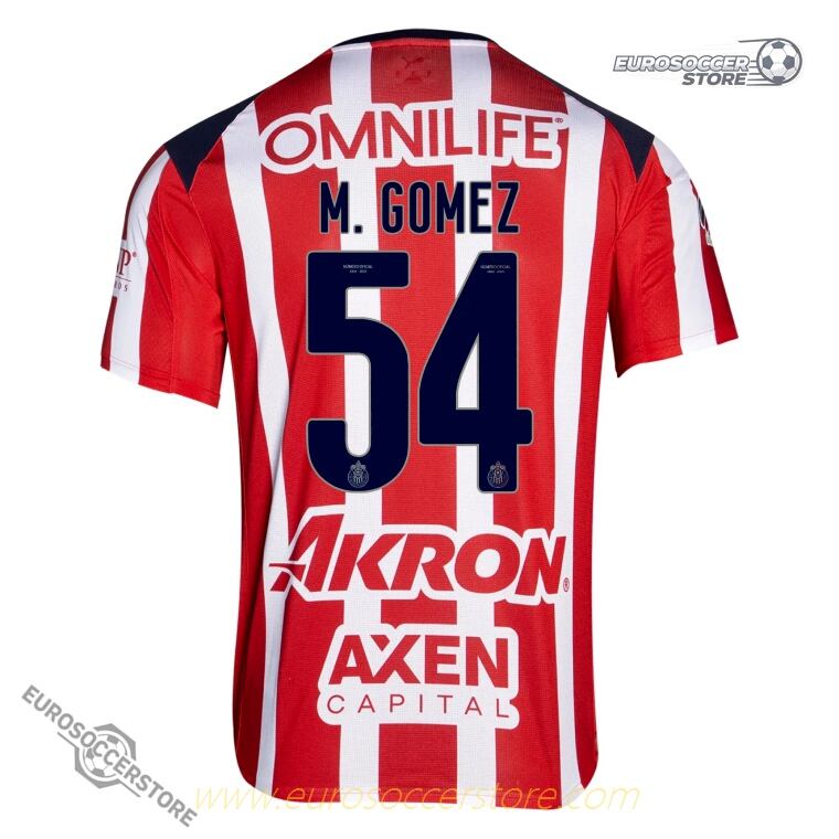 Chivas Home Jersey 25-26, Featuring M. GOMEZ 54