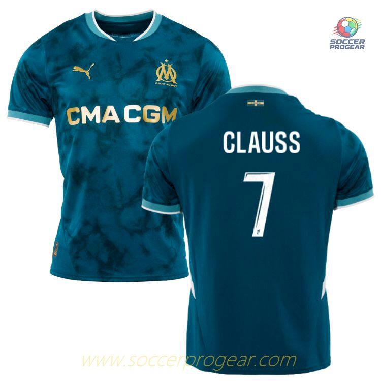 OM Official Away Soccer Jersey 2024/25 Collection Clauss